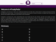 Tablet Screenshot of freakypedia.com